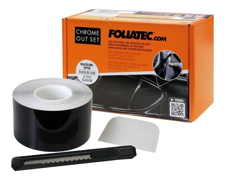 FOLIATEC Chrome Out Set Shadowline (Black Glossy) 15m