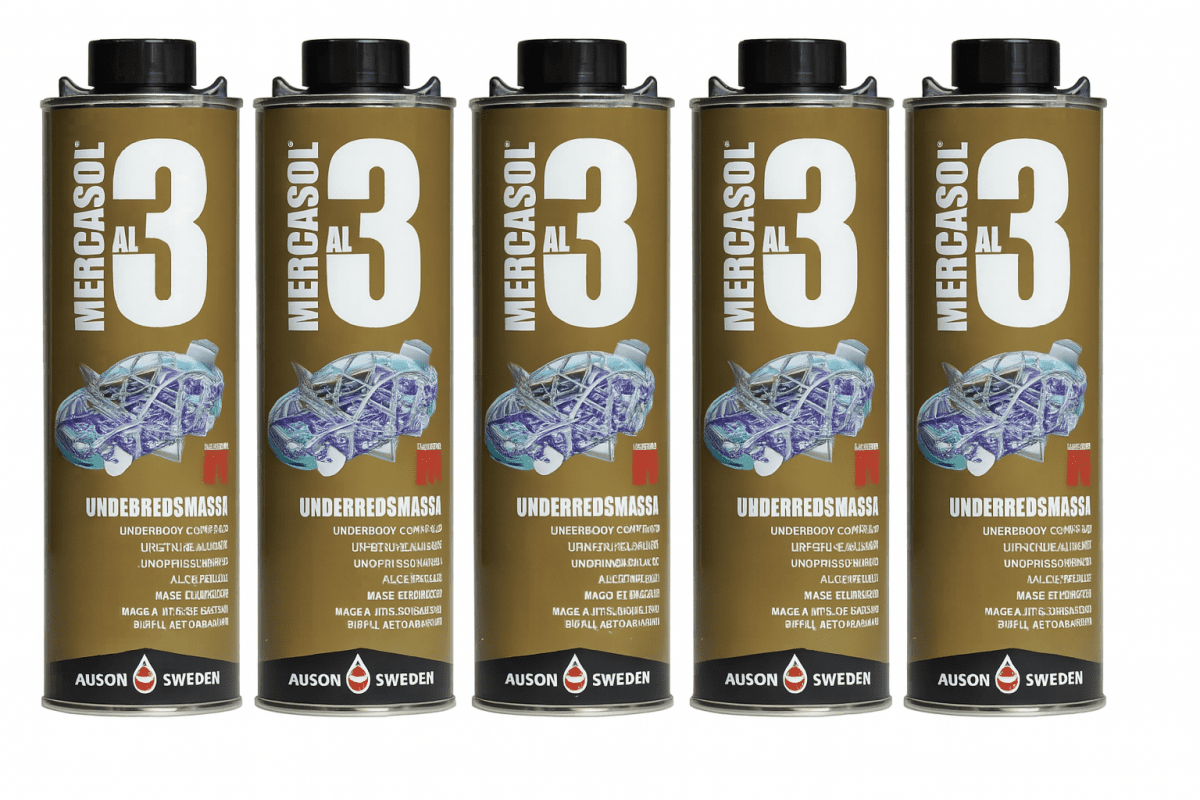 Mercasol 3 AL Bronza - Šķīdinātājbalstīts pretšķembu pārklājums automašīnas apakšai 1L 5 ga.