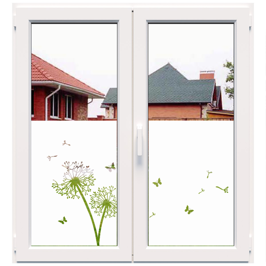 Dekoratīva balta matēta plēve logiem (DECO39) Image