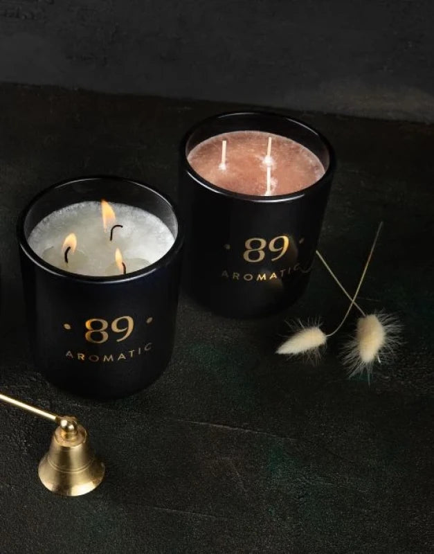 89 aromatic Palmu vaska svece (stikla burkā)