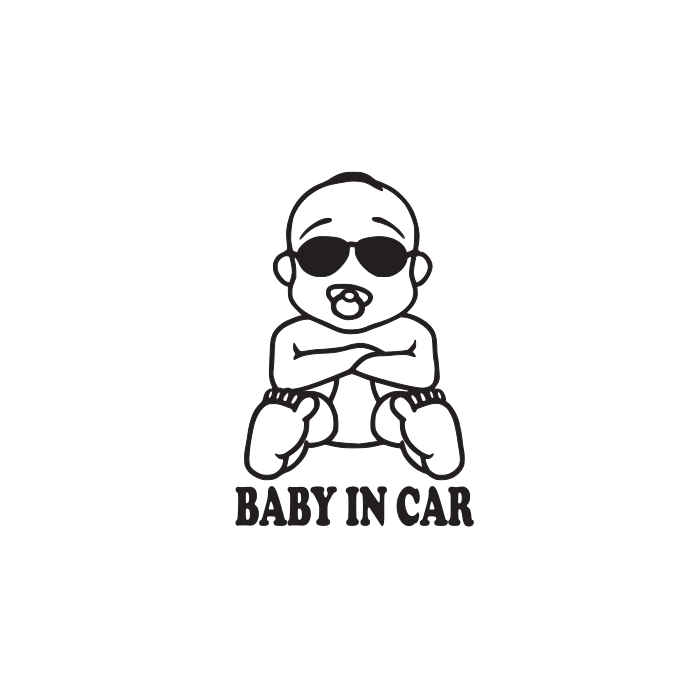 Uzlīme "BABY IN CAR" - Your Vendor - ALLSTARS