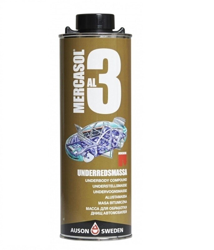Mercasol 3 AL Bronza - Šķīdinātājbalstīts pretšķembu pārklājums automašīnas apakšai 1L