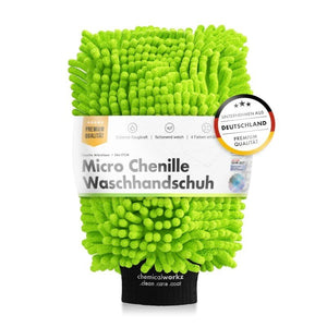 CHEMICALWORKZ CHENILLE WASH MITT GREEN - Mikrošķiedras mazgāšanas cimds