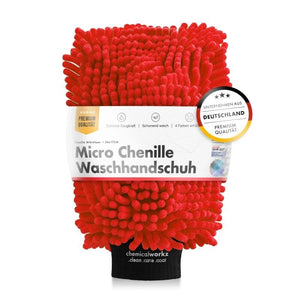 CHEMICALWORKZ CHENILLE WASH MITT RED - Mikrošķiedras mazgāšanas cimds