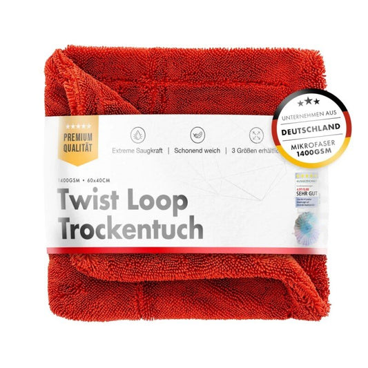 CHEMICALWORKZ SHARK TWISTED TOWEL RED 1400GSM 40x40cm - Dvielis žāvēšanai