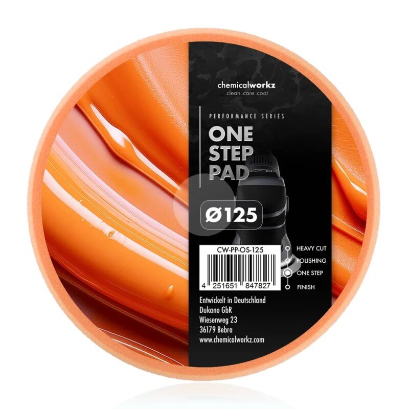 CHEMICALWORKZ ONE STEP PERFORMANCE PAD 125mm - Pulēšanas ripa
