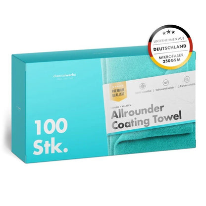CHEMICALWORKZ ALLROUNDER COATING TOWEL 250GSM, 40x40cm 100gab., mikrošķiedras dvielis