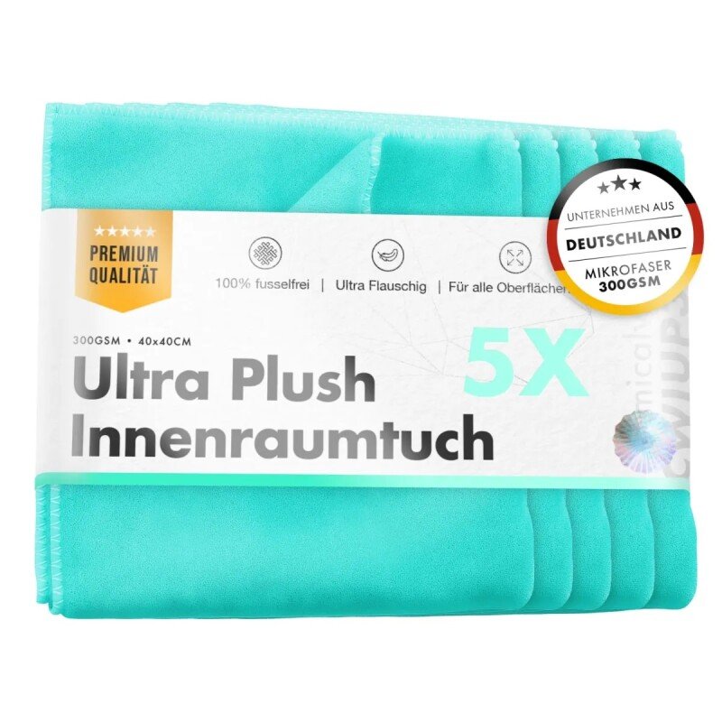 CHEMICALWORKZ INTERIOR ULTRA PLUSH TOWEL 300GSM 40x40cm 5gab. - Mikrošķiedras lupatiņa