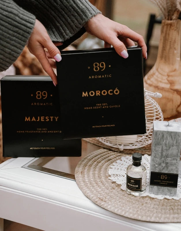 89 aromatic KOMPLEKTS: mājas aromāts un smaržīga svece