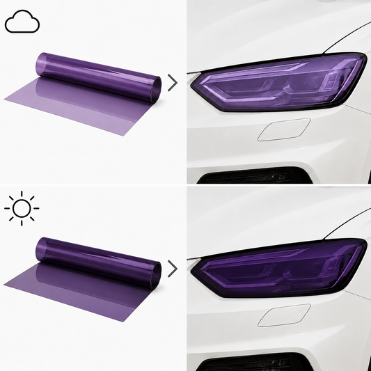 "Photochromic" aizsargplēve lukturiem, violeta