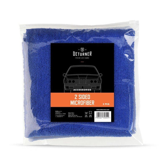 Mikrošķiedras lupatiņa auto kopšanai - DETURNER 2 - sided MICROFIBER 40x40cm 3pcs (3gab) - DETURNER - ALLSTARS
