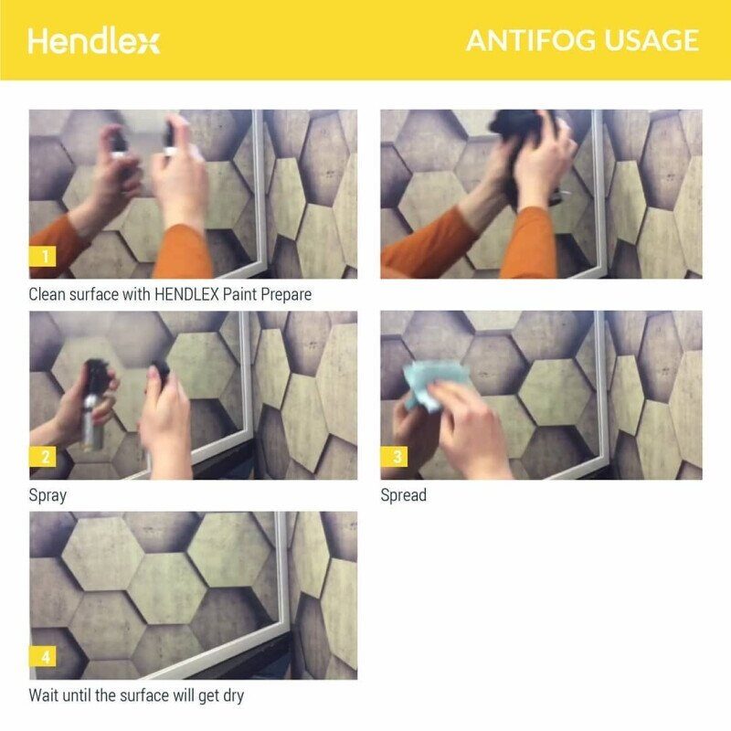 Pretaizsvīšanas līdzeklis spoguļiem - HENDLEX HOME ANTIFOG 100ml - Your Vendor - ALLSTARS